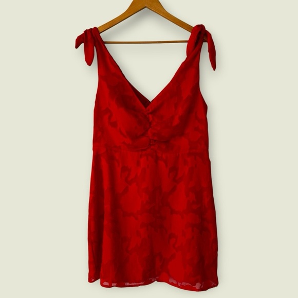Dynamite Dresses & Skirts - Dynamite Red Mini Dress Tie Straps